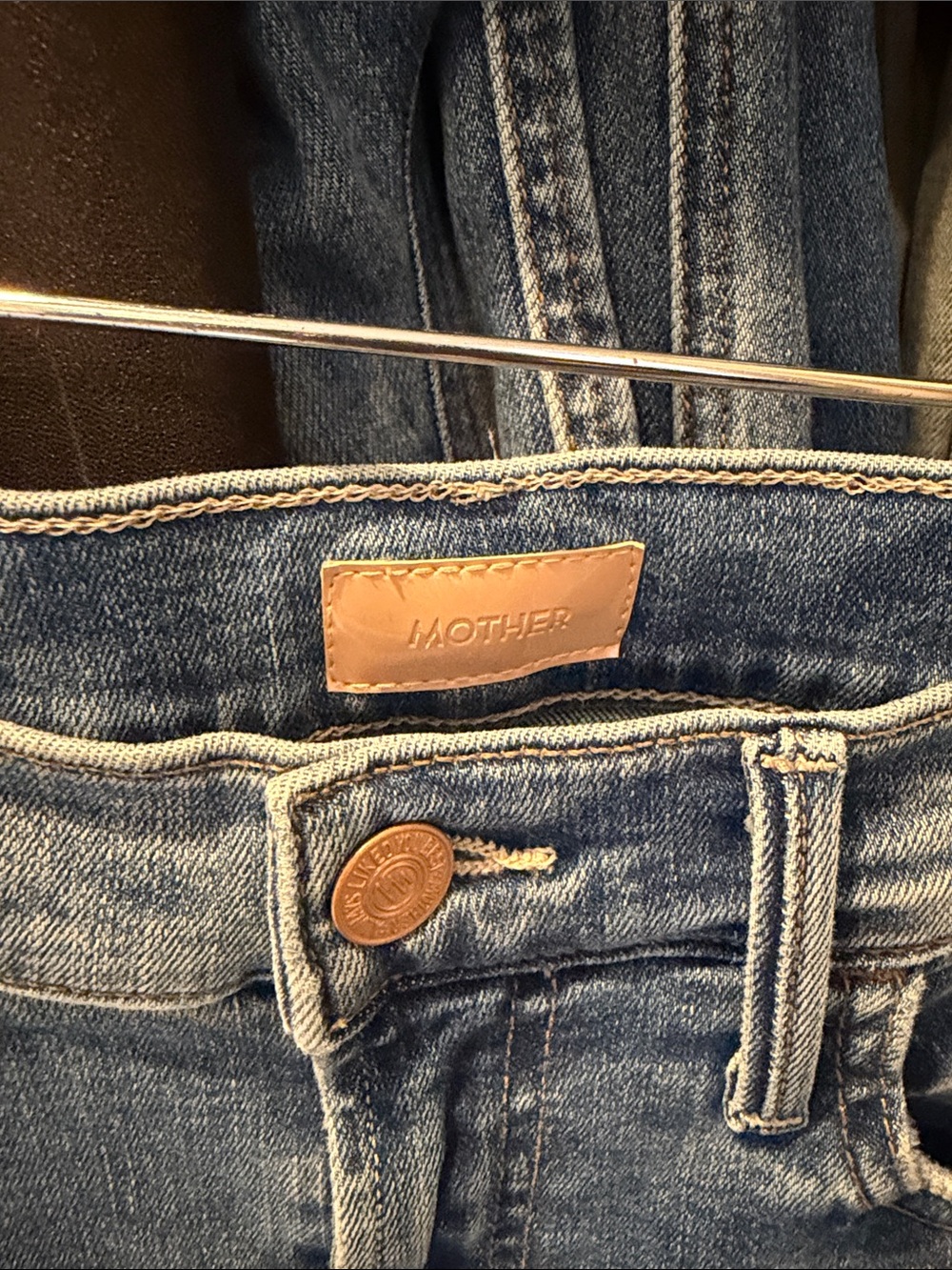MOTHER High-Rise Light Blue Denim Jeans